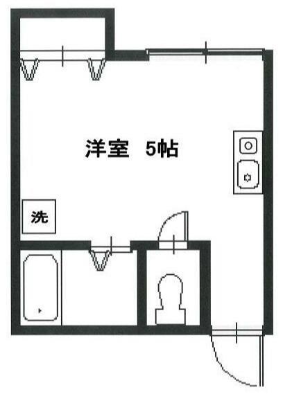 第7Z西村ビル(1K/5階)の間取り写真
