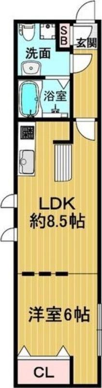 リアライズ名城公園(1LDK/1階)の間取り写真