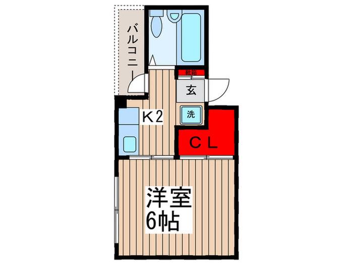 クレストコート小島(1K/3階)の間取り写真