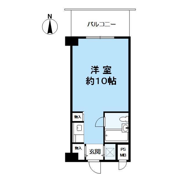 夙川羽衣町パークプラザ(ワンルーム/3階)の間取り写真