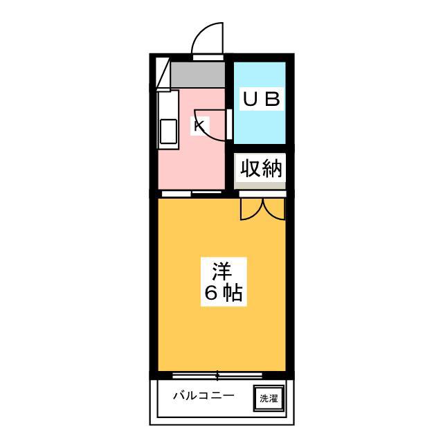 ヒバリアーバンヒルズ(1K/1階)の間取り写真