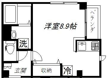 ヴィレ高円寺(ワンルーム/3階)の間取り写真