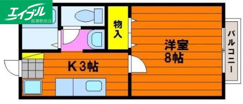 アルトハイデII C棟(1K/1階)の間取り写真