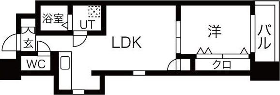 プラージュ大曽根(1LDK/3階)の間取り写真