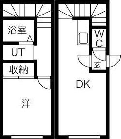 アーバン稲穂(1LDK/2階)の間取り写真