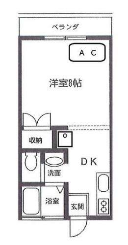 セントヒルズ五香A(1DK/2階)の間取り写真