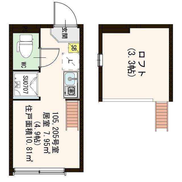 PRESTIGE西巣鴨(ワンルーム/2階)の間取り写真