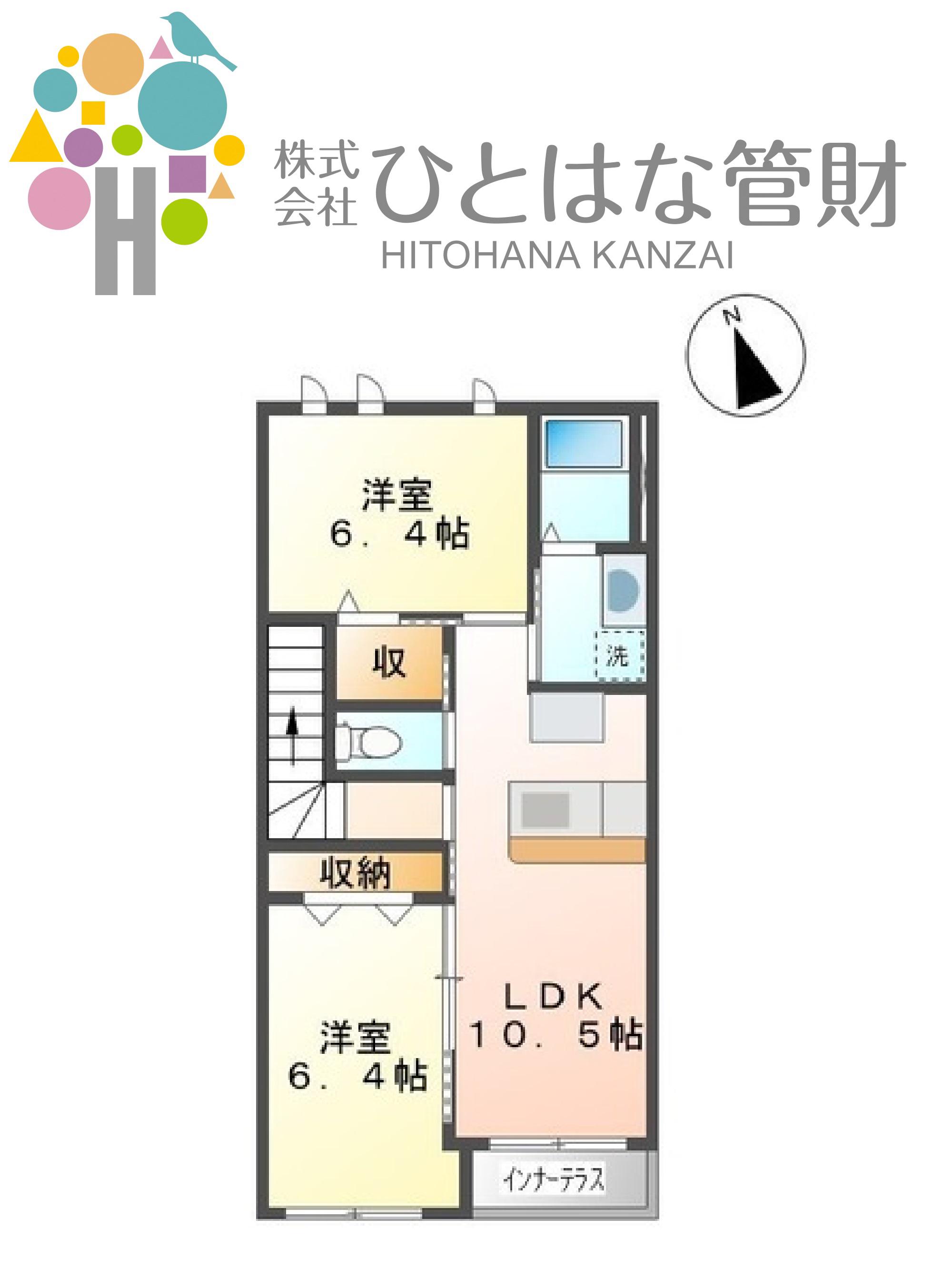 エシェルタKS(2LDK/2階)の間取り写真