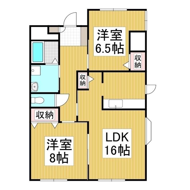 ハイム・カリーノ(2LDK/1階)の間取り写真