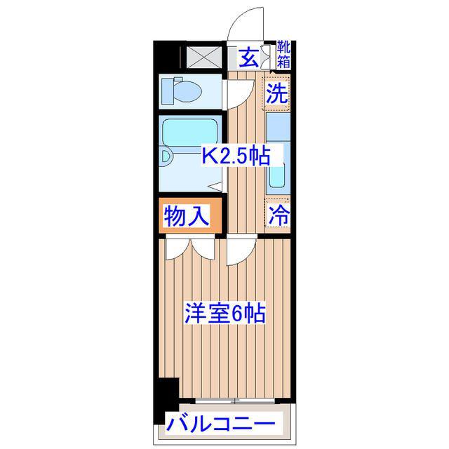 有楽館メゾンウィスタリア(1K/2階)の間取り写真