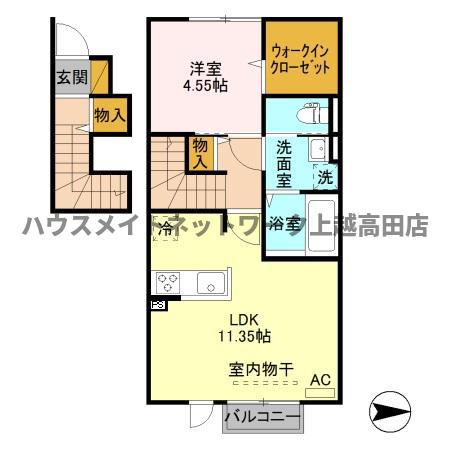 クレスト(1LDK/2階)の間取り写真