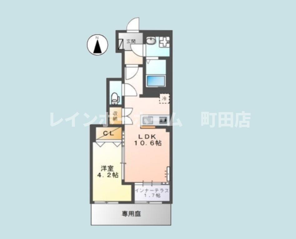宮前区平5丁目アパート(1LDK/1階)の間取り写真