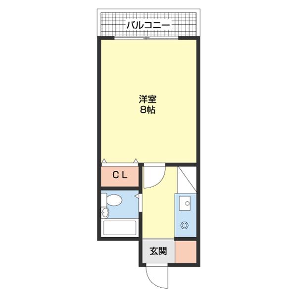 GLハイム(1K/3階)の間取り写真