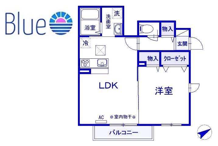 カサデ白楽(1LDK/1階)の間取り写真