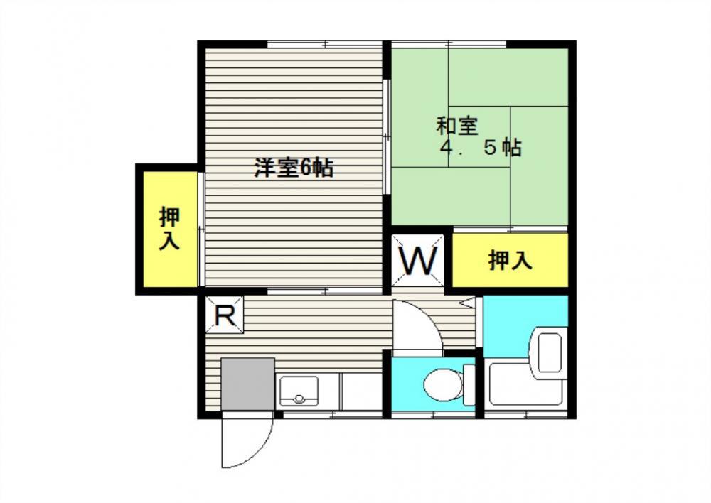 小泉荘(2K/1階)の間取り写真