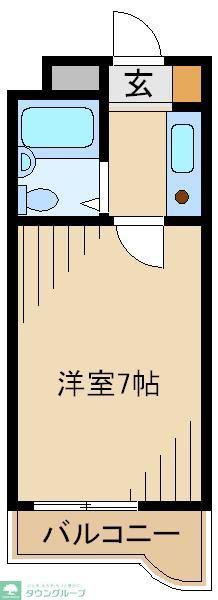 ラ・メゾンノーブル(1K/1階)の間取り写真
