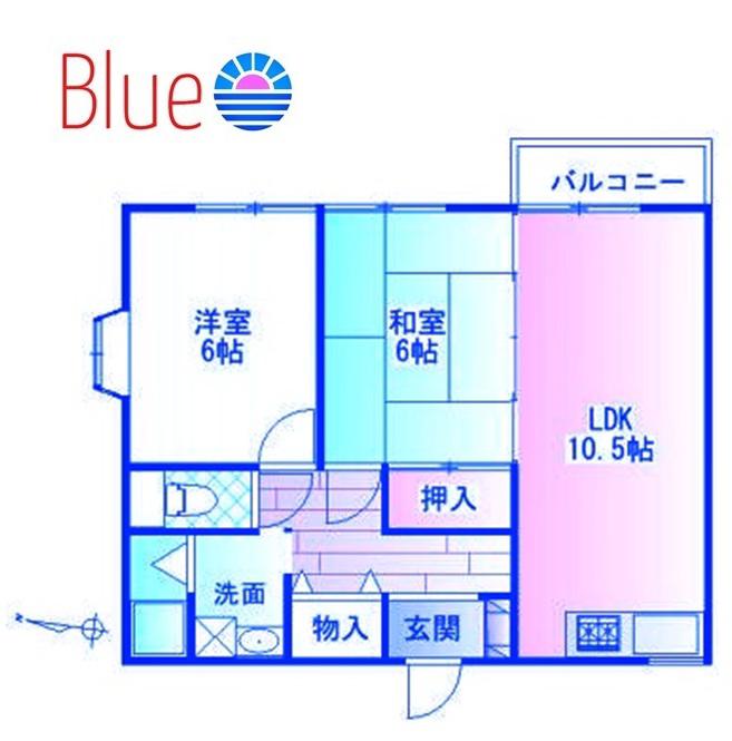 メゾン萩郷(2LDK/2階)の間取り写真