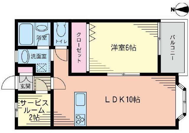 カーサ・ソレアード(1SLDK/1階)の間取り写真