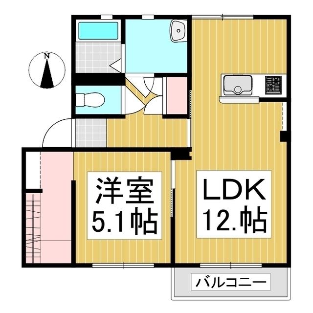フォーレスサンディエゴ(1LDK/1階)の間取り写真