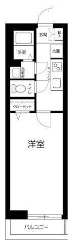 ZERDIA草加(1K/3階)の間取り写真