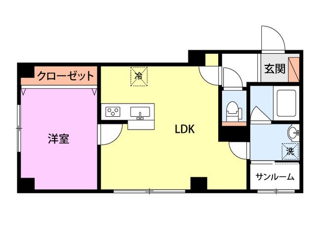 LAGUNA HILLSIII(1LDK/1階)の間取り写真