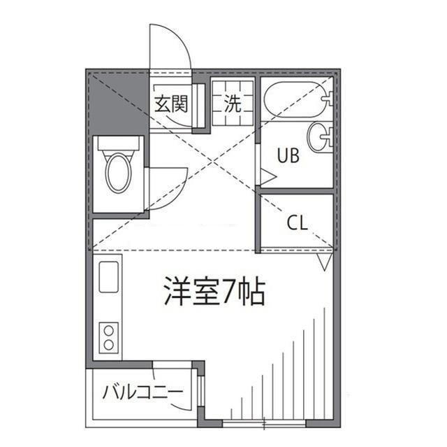 KSホームズ(ワンルーム/3階)の間取り写真