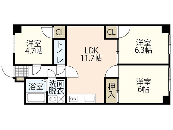 MARIONETTE XIV(3LDK/6階)の間取り写真