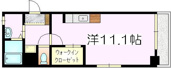 グレースコート(ワンルーム/5階)の間取り写真