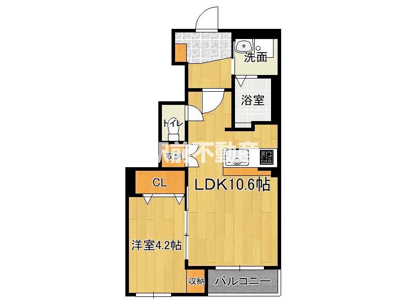 仮上山門1丁目アパート(1LDK/1階)の間取り写真