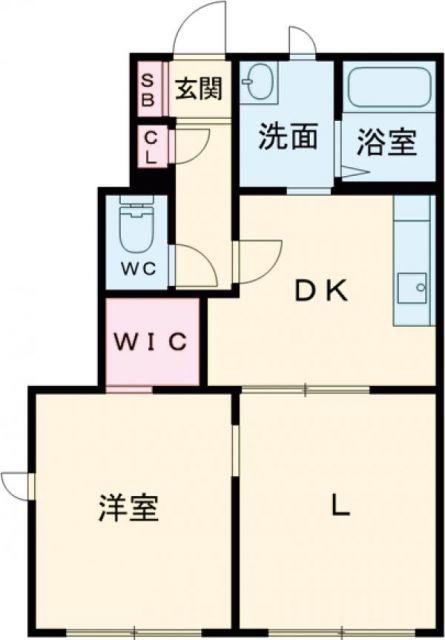 コンフォート(2DK/1階)の間取り写真