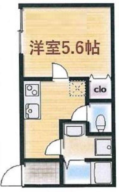 AMBITION百合丘(1K/3階)の間取り写真