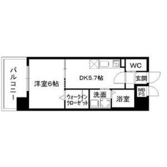 プレコート九大前(1DK/3階)の間取り写真