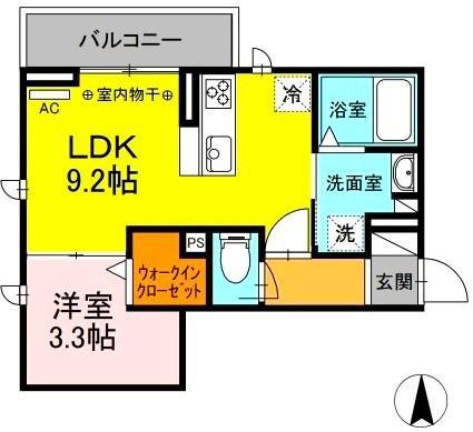 サンイースト(1LDK/1階)の間取り写真