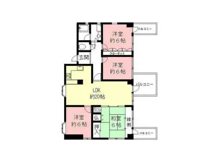 FROM イースト(4LDK/6階)の間取り写真