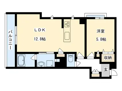SHA MAISON LOTUS(1LDK/2階)の間取り写真