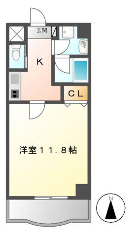 NAVI本山(1K/6階)の間取り写真