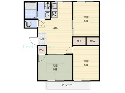 エクセレントメゾンプレ(3LDK/2階)の間取り写真