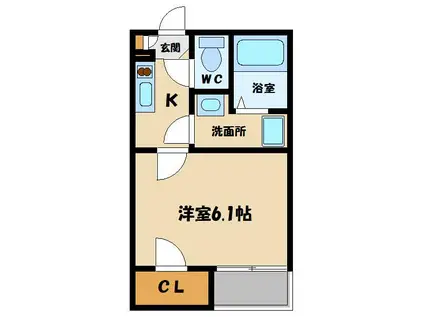 レオネクストコヅチV(1K/1階)の間取り写真