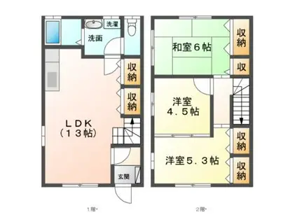 メゾンMK(3LDK/1階)の間取り写真