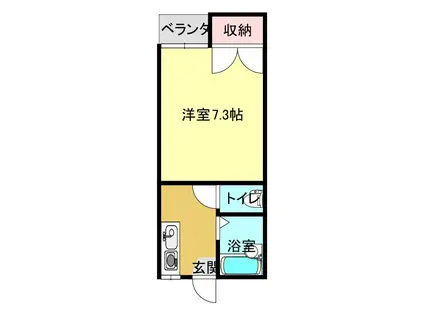 ランセルハウス(1K/2階)の間取り写真