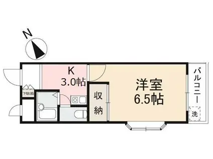 アトリーチェ(1K/3階)の間取り写真