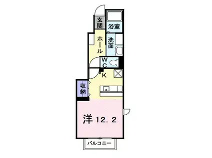 ボヌール・ラコンテ(1K/1階)の間取り写真