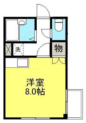 BEL藤塚(ワンルーム/3階)の間取り写真