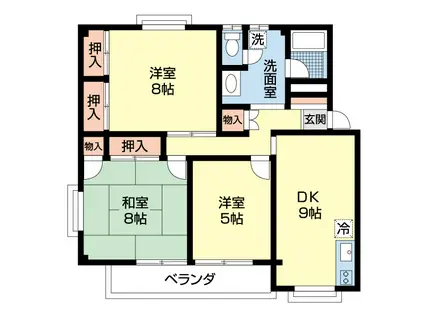 リベールS&K(3DK/3階)の間取り写真