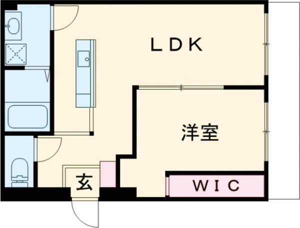 リルームス三川(1LDK/3階)の間取り写真