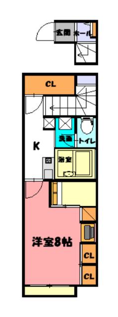 山陽電鉄本線 東二見駅 徒歩9分 2階建 築18年(1K/2階)の間取り写真
