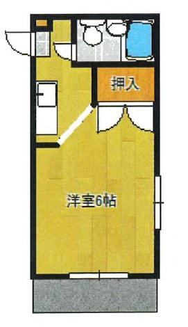 メゾン津田沼(1K/3階)の間取り写真