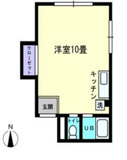 フレール津倉(ワンルーム/4階)の間取り写真