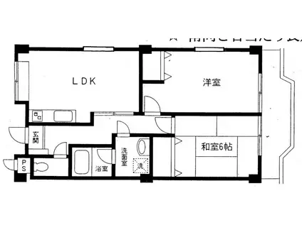 メゾンドベルビュー(2LDK/3階)の間取り写真