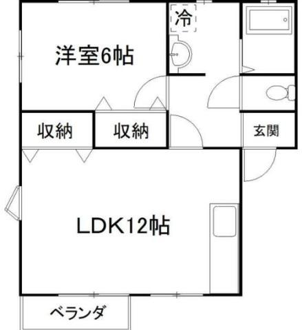 ハイツグレース(1LDK/1階)の間取り写真